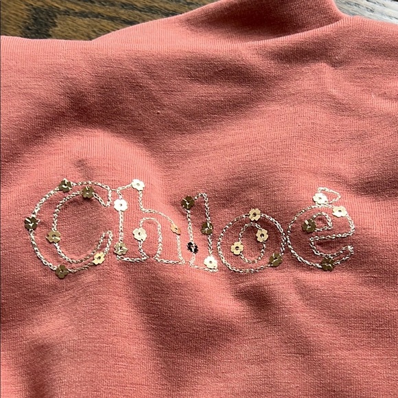 Chloe sequin logo Soft Pink Jacket with Zipper and Ribbed Cuffs 18 months baby - Picture 14 of 16